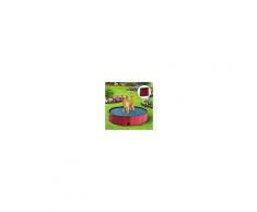Pawhut Piscina Pieghevole per Cani in PVC, Rosso, 140x30cm (ØxH)