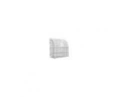 Outsunny Serra da Balcone in Polietilene Bianca con Struttura in Acciaio 200 x 100 x 215cm