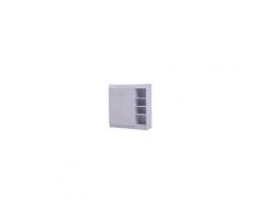 Homcom Mobiletto Scarpiera in Legno con Scaffalatura, Bianco, 83x30x90cm