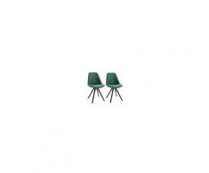 HOMCOM Set 2 Pezzi Sedie da Pranzo imbottite dal design moderno per sala da pranzo verde