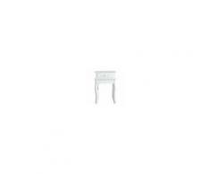 Homcom Comodino con Cassetto in Legno, Bianco, 40x35x60cm