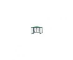 Outsunny Gazebo Esagonale con Zanzariere in Ferro e Poliestere, Verde
