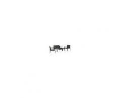 Outsunny Set 4 Pezzi Salotto da Esterni con 2 Sedie in PE Rattan e Acciaio Nero