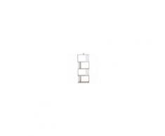 Homcom Libreria di Design Moderno 4 ripiani Legno Naturale e Bianco, 60x24x148cm