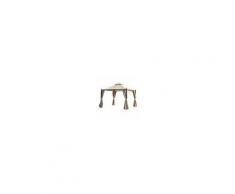 Outsunny Gazebo da Giardino Impermeabile 3 x 3m con 4 Pannelli Laterali Beige