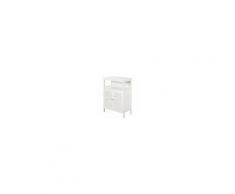 Kleankin Mobiletto da Bagno Impermeabile con 2 Ripiani e Armadietto MDF Bianco
