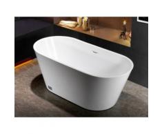 Vasca da bagno freestanding design 150x70xH58 cm Bianca - TWIGGY