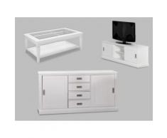 Pacchetto lungomare: Credenza, Mobile TV e Tavolino in Abete - GUERANDE