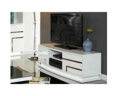 Mobile TV con LED in MDF laccato bianco - LUMINESCENCE