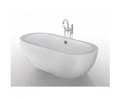 Vasca da bagno freestanding 173x78xH57 cm 234L Bianco - NEPTUNE