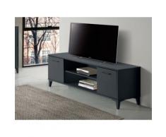Mobile TV con 2 ante e 2 nicchie in MDF Antracite - SEATTLE