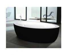 Vasca da bagno freestanding 185x91xH58 cm 206L Nero - MARMARA