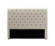 Testata del letto 160 cm AURELE - Lino - Beige sabbia