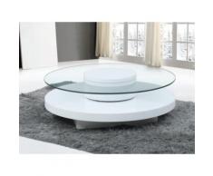 Tavolino girevole in Vetro temperato e MDF - RYHALI