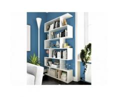 Scaffale alto TOMINI - 6 riquadri - Colore: Bianco