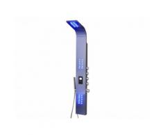 Colonna doccia balneoterapia termostatica a led CHAKRA IV - lettore MP3 e radio - 20x165 cm