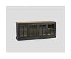 Dialma Brown Credenza 4 Porte Vetro In Legno Vecchio Db005895 Dialma Brown