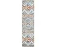 RugVista Tappeto Missonia 80X300 Moderno Righe Alfombra Pasillo Grigio Chiaro/Beige