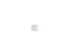 Caesaroo Comodino bianco lucido 2 cassetti Bianco