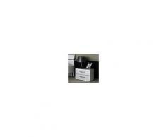 Arredo Interno Comodino in legno Bianco Frassinato con 2 cassetti Bianco