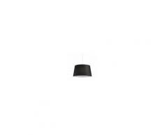 QAZQA Lampada a sospensione moderna bianca con paralume nero 45 cm - Pendente