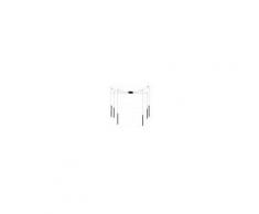 QAZQA Lampada a sospensione moderna nera con 6 punti luce incluso LED - RAGNO