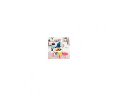 Costway Set tavolo e 2 sedie per bambini con altezza regolabile Set attività 5 in 1 con sabbia acqua blocchi Rosa