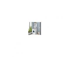 Costway Mensola da terra sopra il WC multiuso Armadietto alta sopra gabinetto da bagno 60x19x170cm Bianco