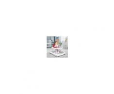 Costway Girello per bambini 2 in 1 regolabile con schienale alto Funzione girello con vassoio con giocattoli rimovibile 75x60x70cm Rosso