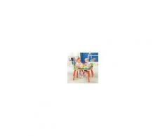 Costway Set tavolo per bambini in legno con 2 sedie da gioco per soggiorno 60x60x44cm Colorato