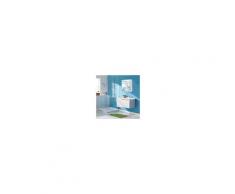 Costway Armadietto a specchio a muro da bagno Mobiletto con specchio e 2 ante 60x22x64cm Bianco
