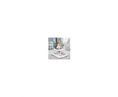 Costway Girello per bambini 2 in 1 regolabile con schienale alto Funzione girello con vassoio con giocattoli rimovibile 75x60x70cm Grigio