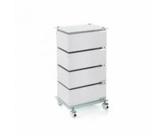 Cassettiera con ruote BOBO 4 cassetti, bianco