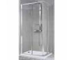Novellini New Star A Nstara96l-11b Box Doccia Apertura Angolo 2 Ante Scorrevoli E 2 Fisse 96/102 Niva/silver Codice Prod: Nstara96l-11b