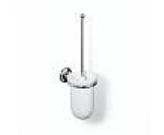 Bertocci Scacco 1021 Porta Scopino Parete Vaso Ceramica Bianco-Cromato Codice Prod: 10010210000
