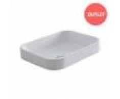 Galassia Meg11 Lavabo Incasso Soprapiano 70x38 Mt Soprapiano Bianco Matt Codice Prod: 5453mt