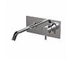 Ritmonio Reverso Mix Lavabo Incasso Canna Sx Con Piastra Cromato Codice Prod: Q0ba6014sxcrl