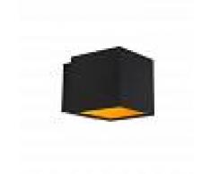 QAZQA Set di 2 lampade da parete design nero / oro incl. LED - Caja