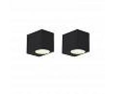 QAZQA Set di 2 lampade da parete moderne nero IP44 - Baleno I