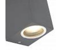 QAZQA Set di 2 lampade da parete moderne antracite IP44 - Baleno II
