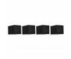 QAZQA Set di 4 lampade da parete moderne nero - Transfer