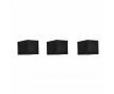 QAZQA Set di 3 lampade da parete moderne nero - Transfer