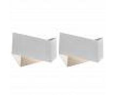 QAZQA Set di 2 lampade da parete design bianco - Fold