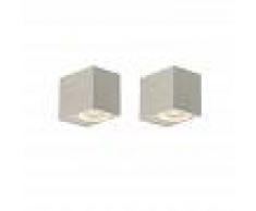 QAZQA Set di 2 lampade da parete moderne in acciaio IP44 - Baleno I
