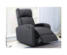 Poltrona relax in similpelle Nero - ISAO