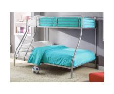 Letto a castello 90 e 140x190 cm Argento - ELEVATIO