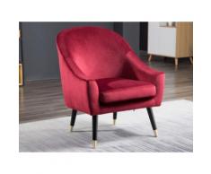 Poltrona in velluto Bordeaux - AZALEA
