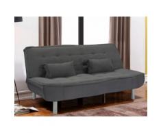 Divano letto clic clac in tessuto Grigio - MISHAN