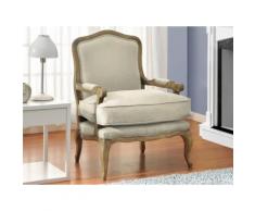 Poltrona in lino Beige - MAHAUX