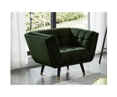 Poltrona in velluto Verde scuro - SAMANTHA